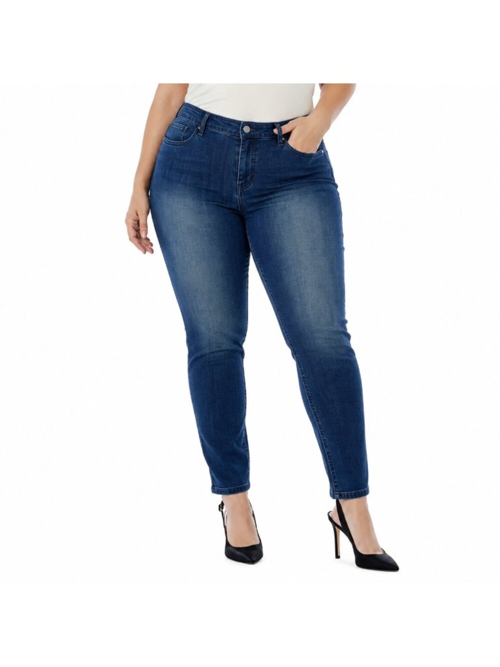 Guillaume Blue Stretch Skinny Jeans - Size 22